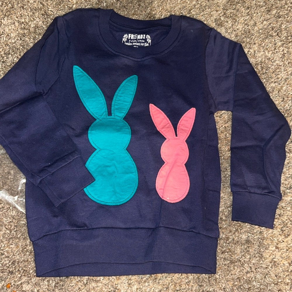 FRENDZ Child’s Pullover Navy Blue Lightweight Sweatshirt Sz 5-6 years